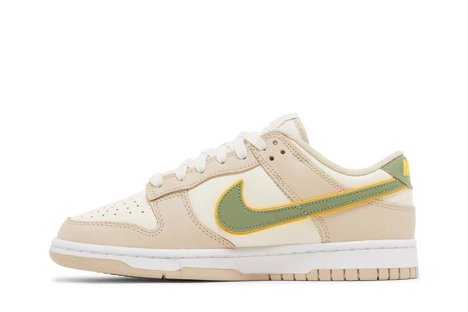 Men's  Nike Dunk Low Pale Ivory Oil Green Shoes