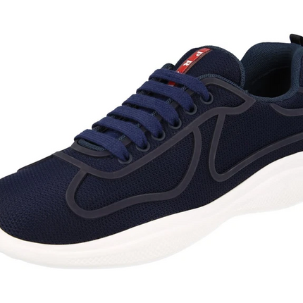 Men's Prada America's Cup Navy Blue White Sneakers