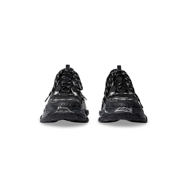 Men's Balenciaga Triple S Sketch Trainers Black Sneakers