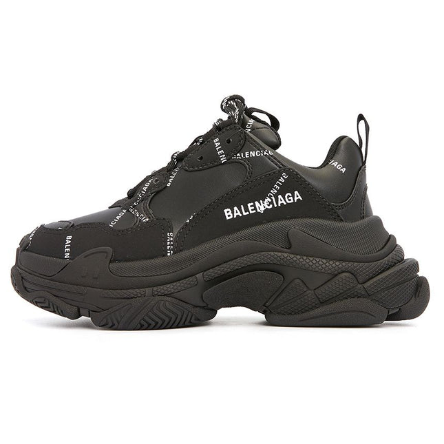 Men's Balenciaga Triple S  Black Logo Sneakers