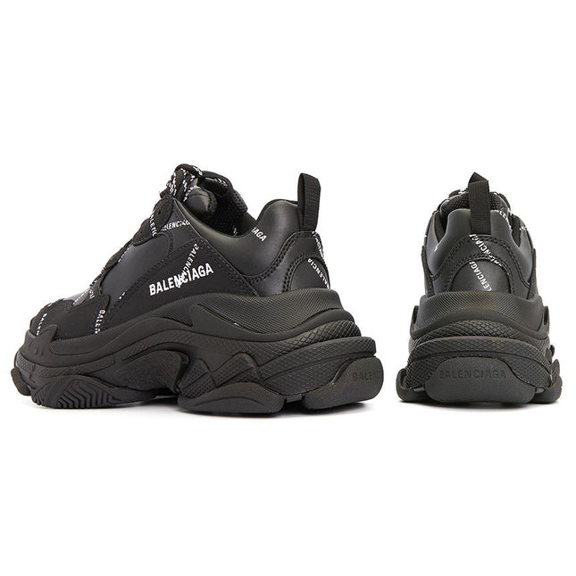 Men's Balenciaga Triple S  Black Logo Sneakers