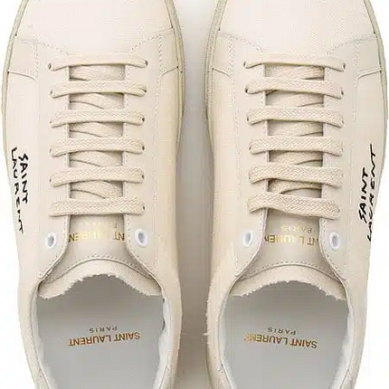 Men's Saint Laurent Court Classic SL06 Cream Sneakers