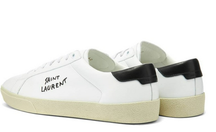 Men's Saint Laurent Court Classic SL06 White Black Sneakers