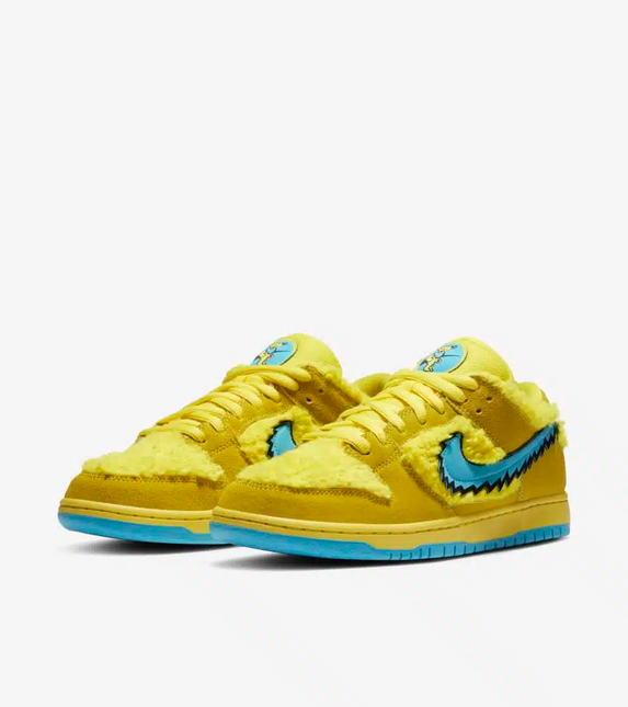 Men's Grateful Dead × Nike SB Dunk Low Bears Opti Yellow Shoes