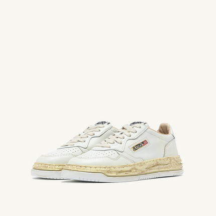 Autry x Maison Mihara Yasuhiro Medalist Low Leather Full White Sneakers