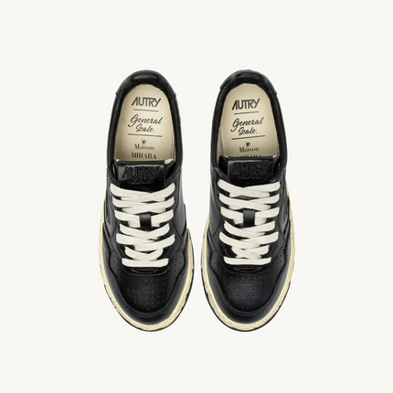 Autry x Maison Mihara Yasuhiro Medalist Low Leather Black Sneakers