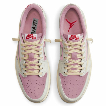 Men's Travis Scott x Air Jordan 1 Retro Low ‘ Sail Pink' Shoes