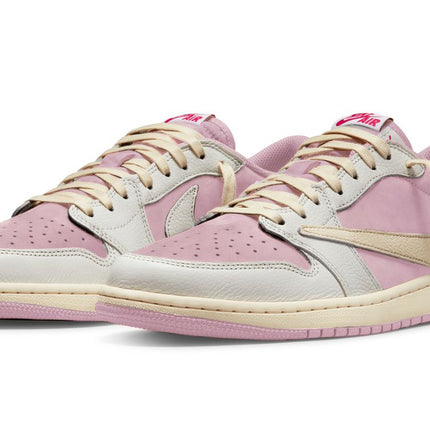 Men's Travis Scott x Air Jordan 1 Retro Low ‘ Sail Pink' Shoes