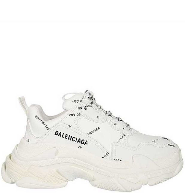 Men's Balenciaga Triple S White Sneakers
