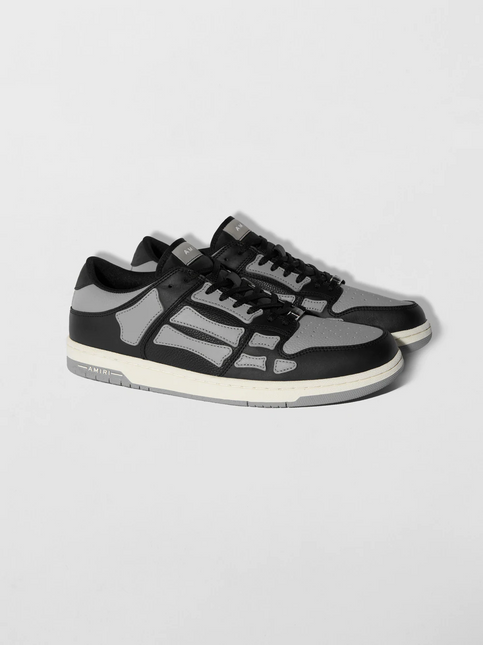 Men's Amiri Skel Low Top Sneakers In Black Grey