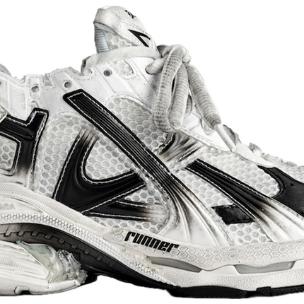 Men's Balenciaga Runner Gradient Trainers White Black Shoes