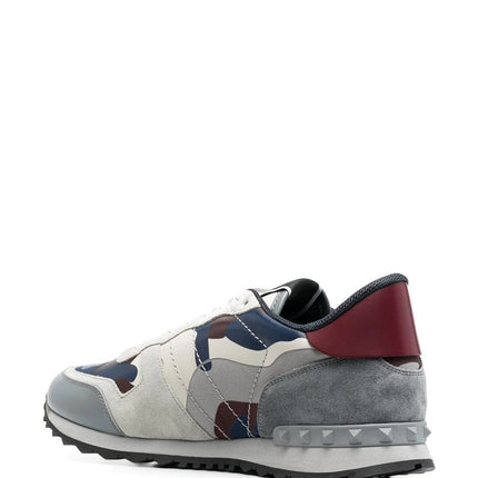 Men's Valentino Camo Rock Runners Grey Sneakers