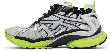Men's Balenciaga Runner Two-Tone Sneaker In White & Black