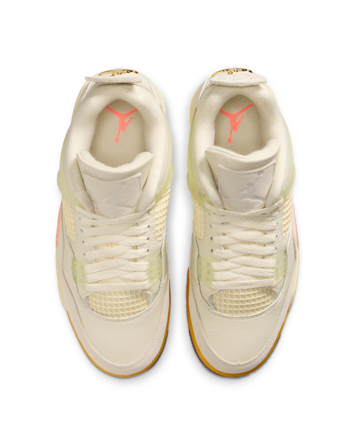 Men's Nike Air Jordan 4 Coconut Milk and Bright Mango Shoes