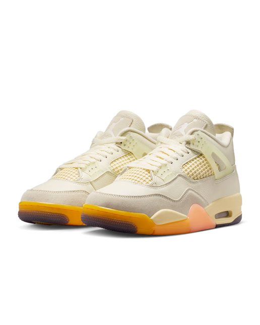 Men's Nike Air Jordan 4 Coconut Milk and Bright Mango Shoes
