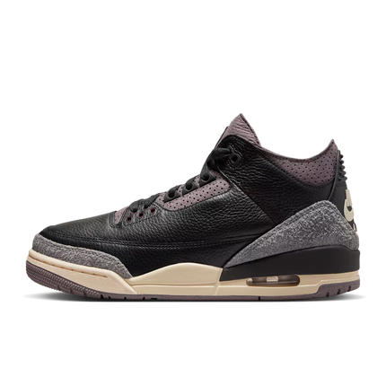 Men's Jordan 3 x A Ma Maniere Black and Flat Pewter Shoes