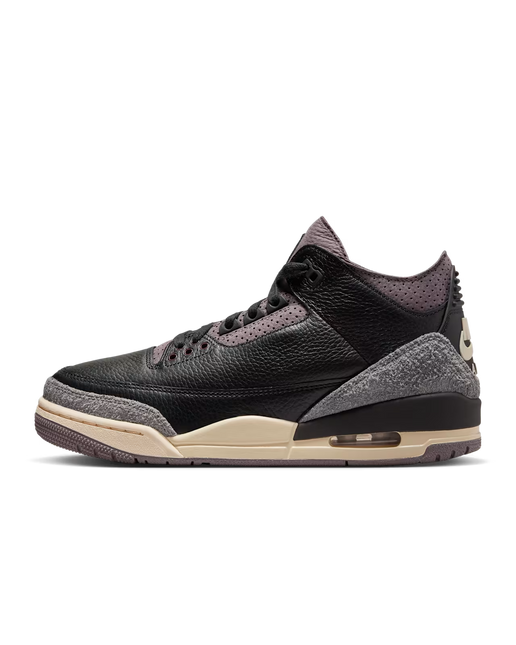 Men's Jordan 3 x A Ma Maniere Black and Flat Pewter Shoes