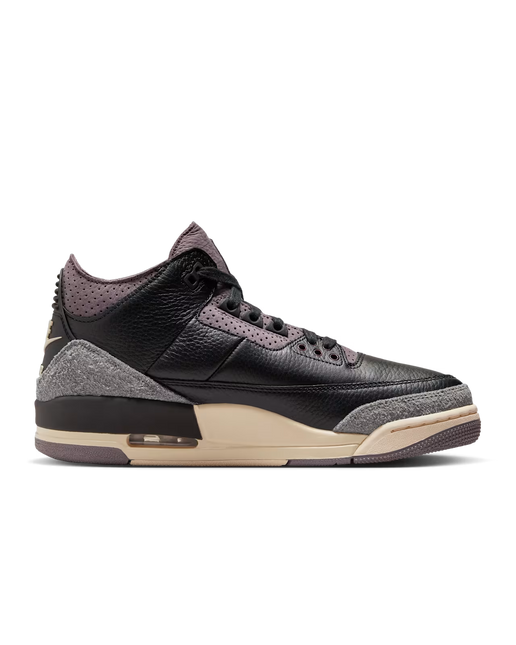 Men's Jordan 3 x A Ma Maniere Black and Flat Pewter Shoes