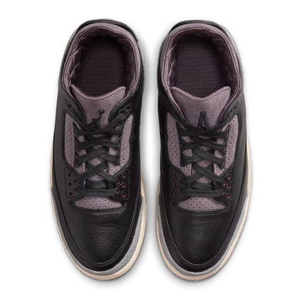 Men's Jordan 3 x A Ma Maniere Black and Flat Pewter Shoes