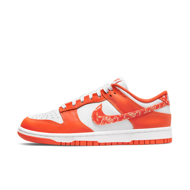 Men's Nike Dunk Low Orange Paisley Shoes