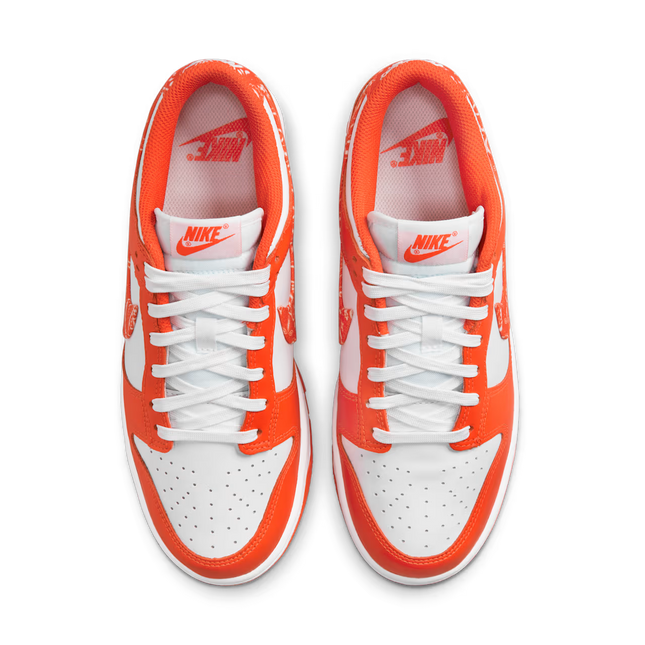Men's Nike Dunk Low Orange Paisley Shoes