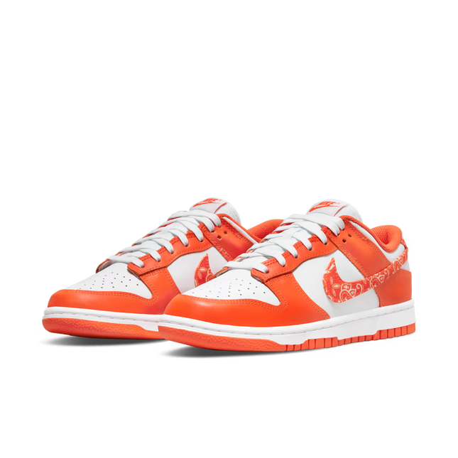 Men's Nike Dunk Low Orange Paisley Shoes