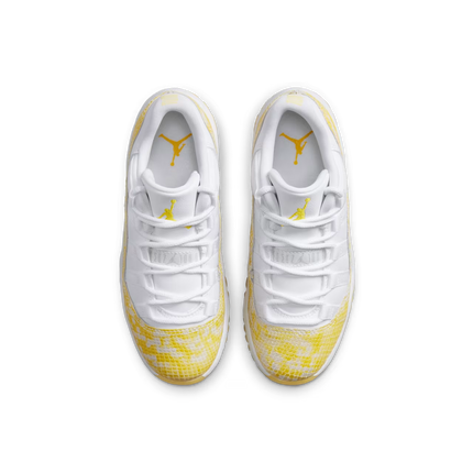 Men's Air Jordan 11  Yellow Snakeskin Shoes