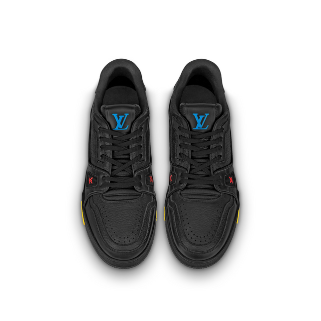 Men's Louis Vuitton LV Trainer Black Yellow Sneakers